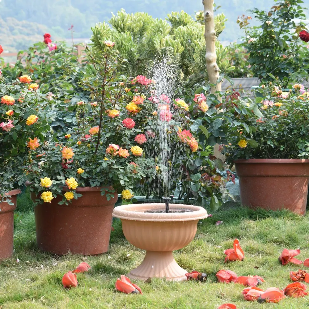 Flutuante Solar Pássaro Banho Fonte De Água Luzes, jardim Fonte De Cachoeira, painel solar, bomba De Água Alimentada, decoração Da Lagoa