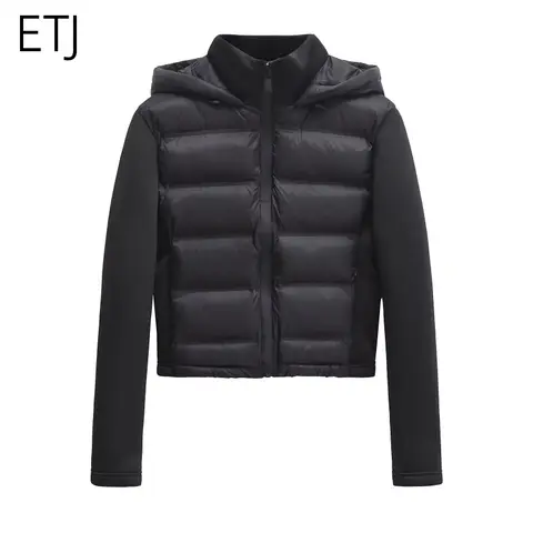 2025 Winter New Arrival  Women's Lightweight Warm Down Jacket with Long Sleeves and Zippered Hooded Sports Coat 4391742