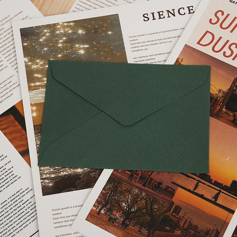 10pcs Linen-Textured Envelope Set - Retro Western Linen Paper for Letters/Invitations Retro Stationery Set