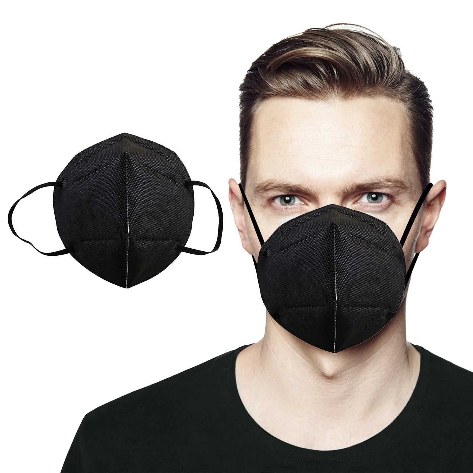 Black 30pcs Mask Style Daily Face Cover Unisex Breathable Protector Indoor Outdoor Reusable Supply Men Women Adult Pack 2026 T1