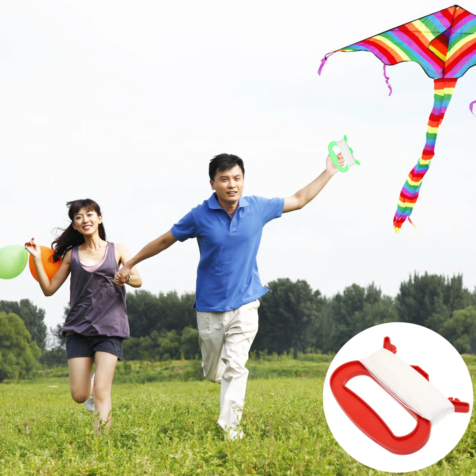 8 pezzi di bobine per aquiloni, avvolgitori, comode schede di linea per esterni, pratiche in plastica