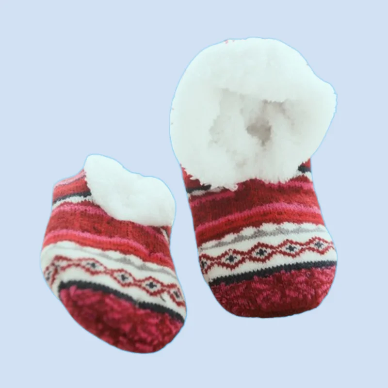 1/3 Pairs Socks American Lambswool Floor Socks Slippers Socks Early Education Shoe Covers Adult Winter Plus Velvet Socks