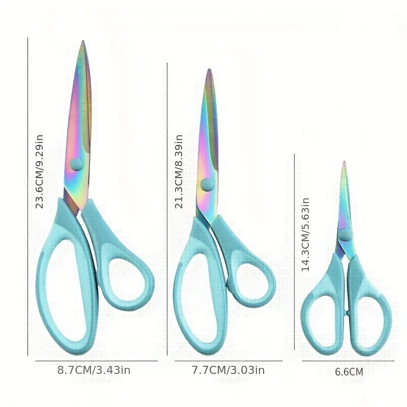 3-Piece Titanium Craft Scissors Set: Perfect For Sewing, Arts & School Projects!