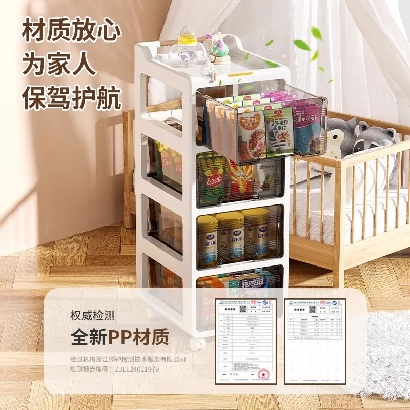 

Indoor furniture Bedside Table Simple Modern Home Bedroom Rental Room Shelf Plastic Mobile Simple Storage Box