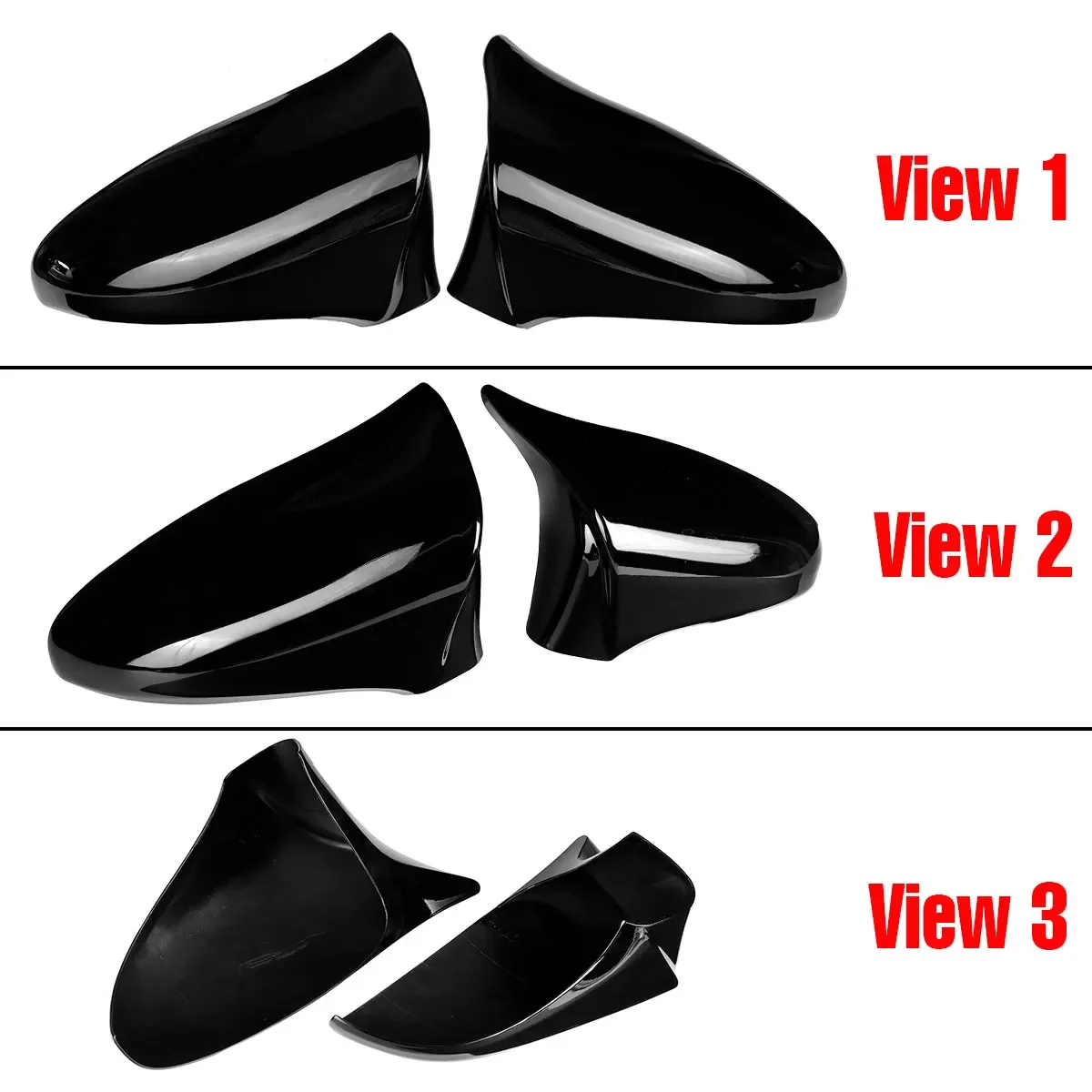 Pair Car Side Rearview Mirror Cover Cap For LEXUS IS ES GS LS CT RC F-Sport LHD 2014-2020 M Style Rear View Mirror Cover Cap