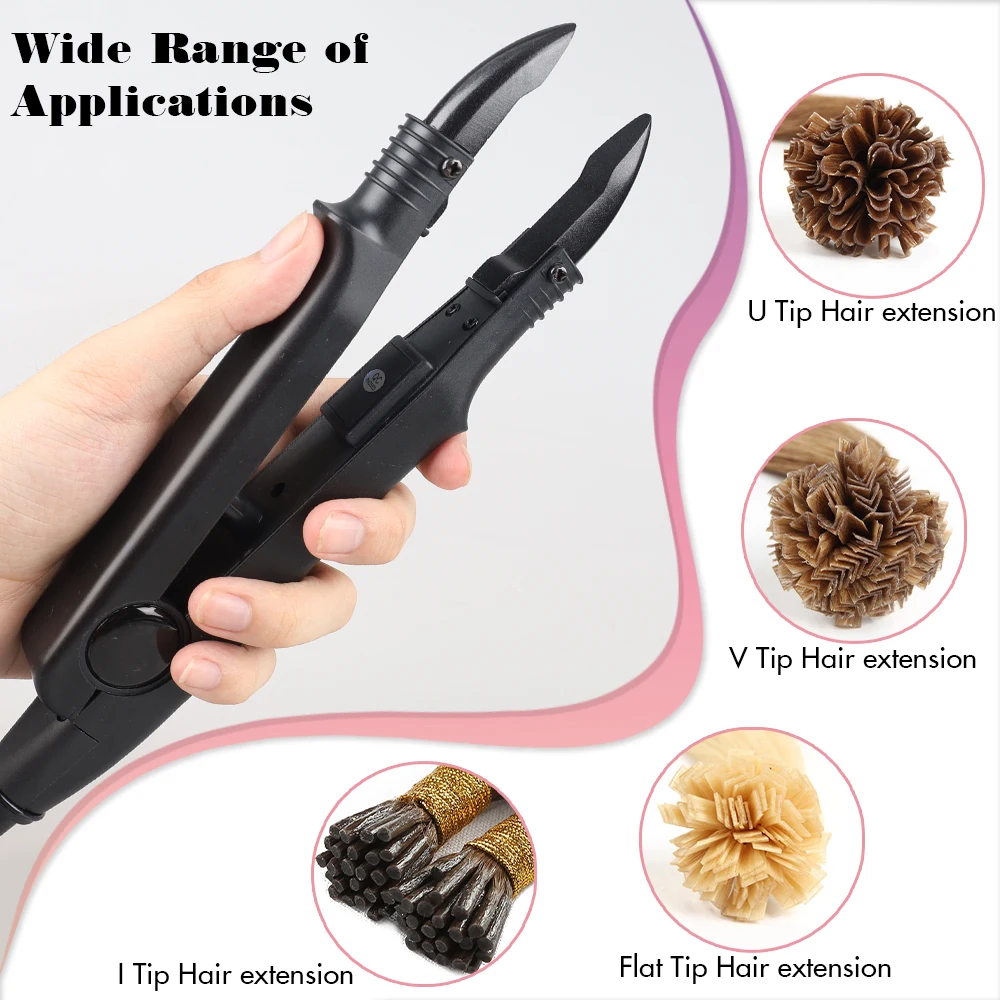 ARLANY الشعر التمديد الحديد عدة الانصهار الشعر التمديد موصل الحديد 10 قطعة درع الحرس 40 جرام الكيراتين الغراء ل K-تلميح ملحقات #4