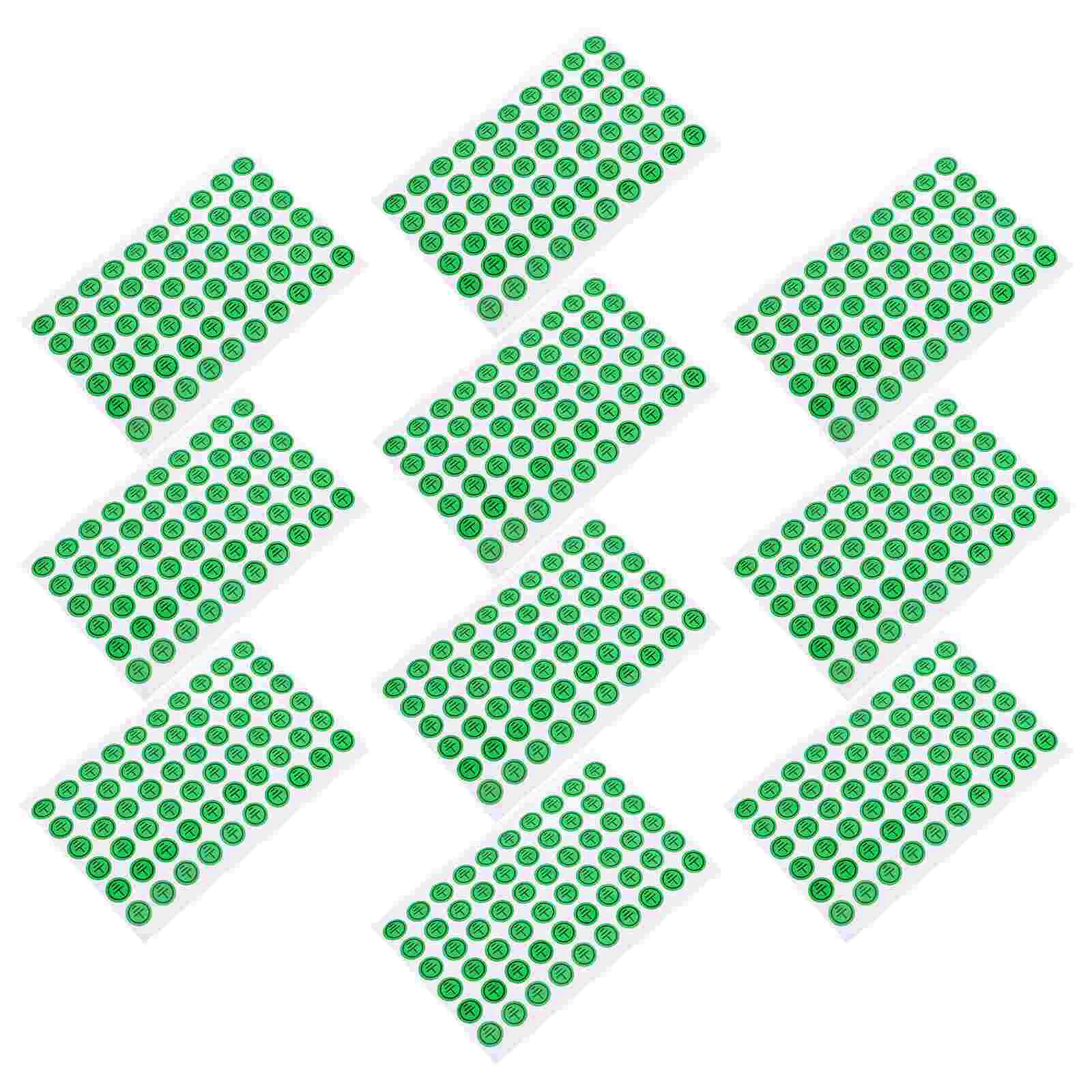 10 Pcs Ground Wire Identification Sticker Door Card Latch Hidden Hinges Anti-static Stickers Sign