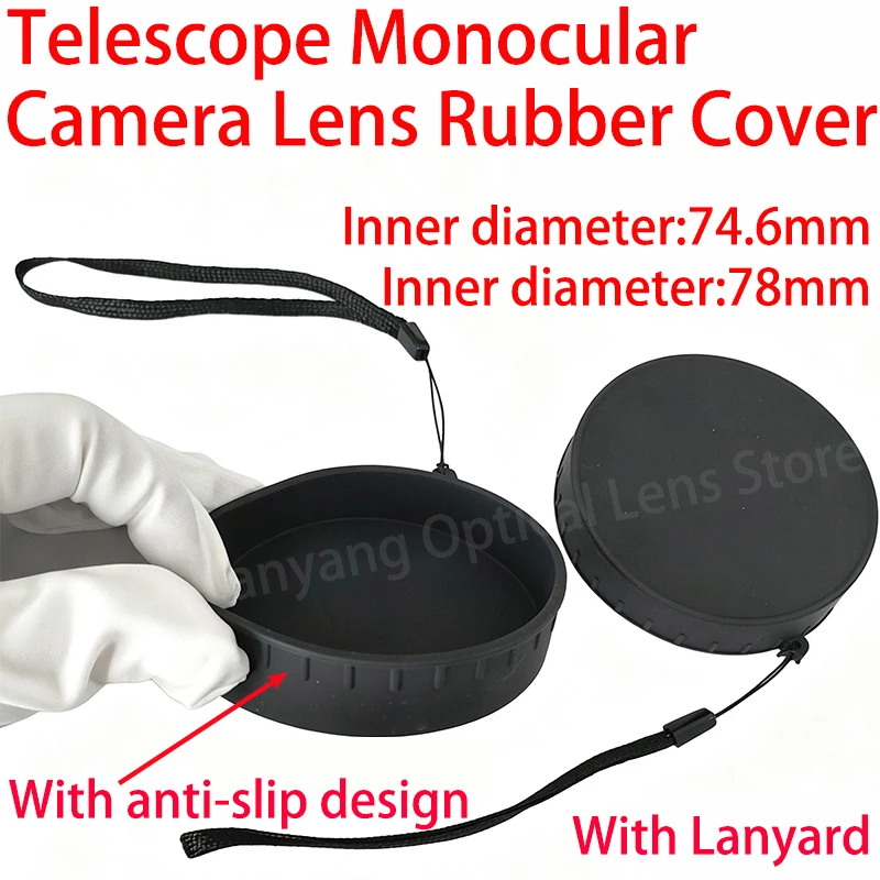 Rubber 35 44 45 51 56 57 74.6 78mm Dust Cap Cover Dustproof Cap for Telescope Camera Spotting Scope With anti slip design