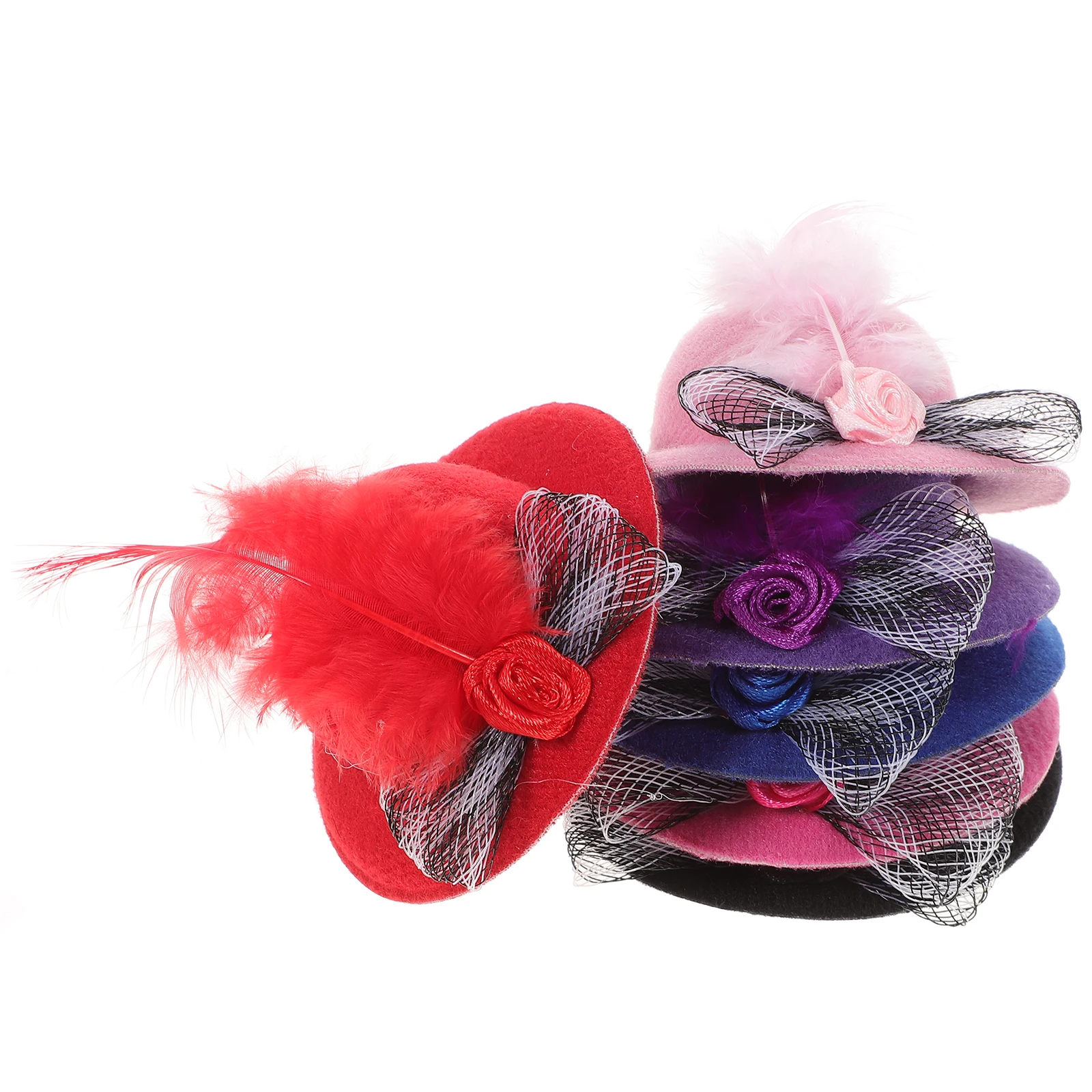 6 pezzi mini accessori per cappelli da principessa design tradizionale facile da usare per l'artigianato fai da te decorazioni per la casa forniture per feste mini cappello a cilindro