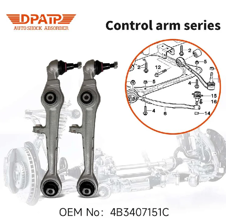 4B3407151C for A6 S6 A8 S8 C5 L&R Control Arm Bending Arm Auto Suspension System Parts 10Pcs Wholesale Pricing