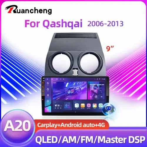 Imagen 1 del producto Para Nissan Qashqai J10 2006 2007 2008-2013 radio Android AI voz inalámbrica CarPlay Android Auto Radio 4G coche Multimedia GPS 2din