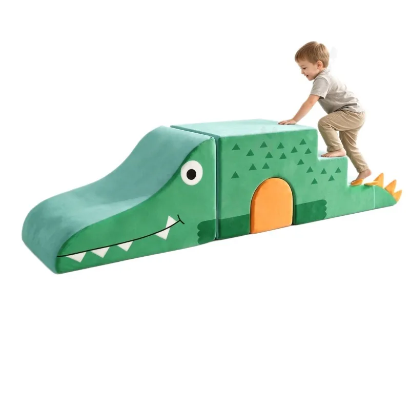 Soft climbing slide combination early education sensory integration training toy baby crawling mat building block sofa