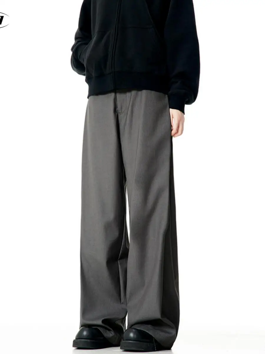 

Широкие брюки в американском стиле ретро, свободные брюки прямого кроя для женщин и мужчин, длинные брюки чистого кроя, модные повседневные брюки