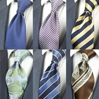 Corbatas geométricas abstractas de Cachemira para hombre, corbatas 100% de seda Jacquard tejidas, accesorios casuales formales para hombres, marca ancha, nuevo