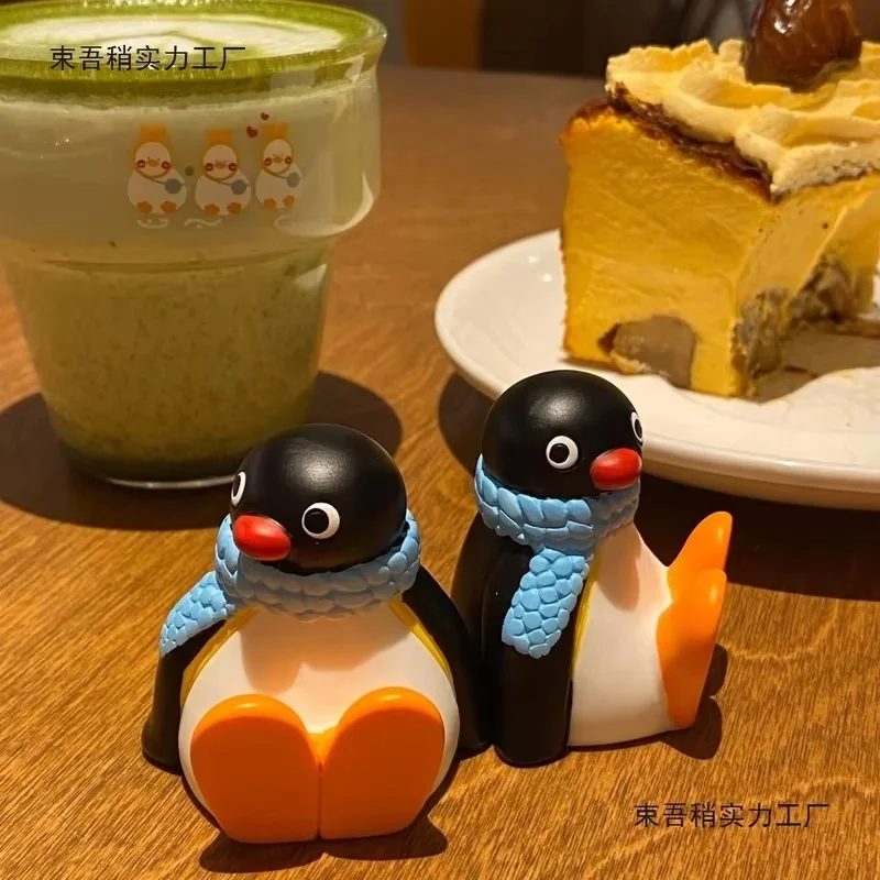 Lindos Pingüinos, Figura de Muñeca de Familia de Pingüinos, Adorno, Decoración de Escritorio de Coche, Modelo Coleccionable, Juguete para Niña y Niño, Regalo con Pegado Perfecto