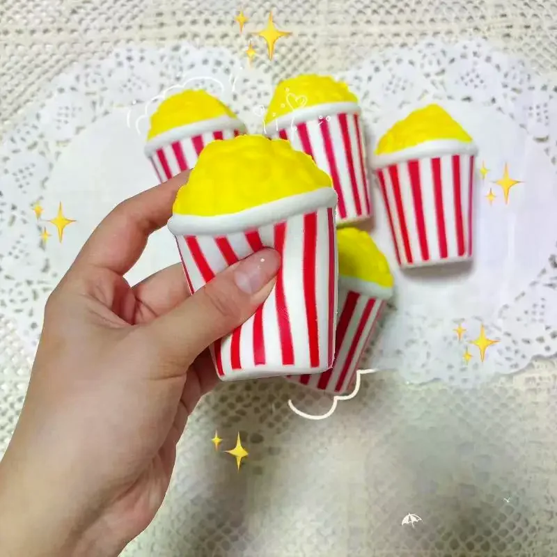 Soft Slow Rising Popcorn Stress Toy Realistic Shaped Texture Sensory Fidget for Kids Playtime Use 1/3 Pcs