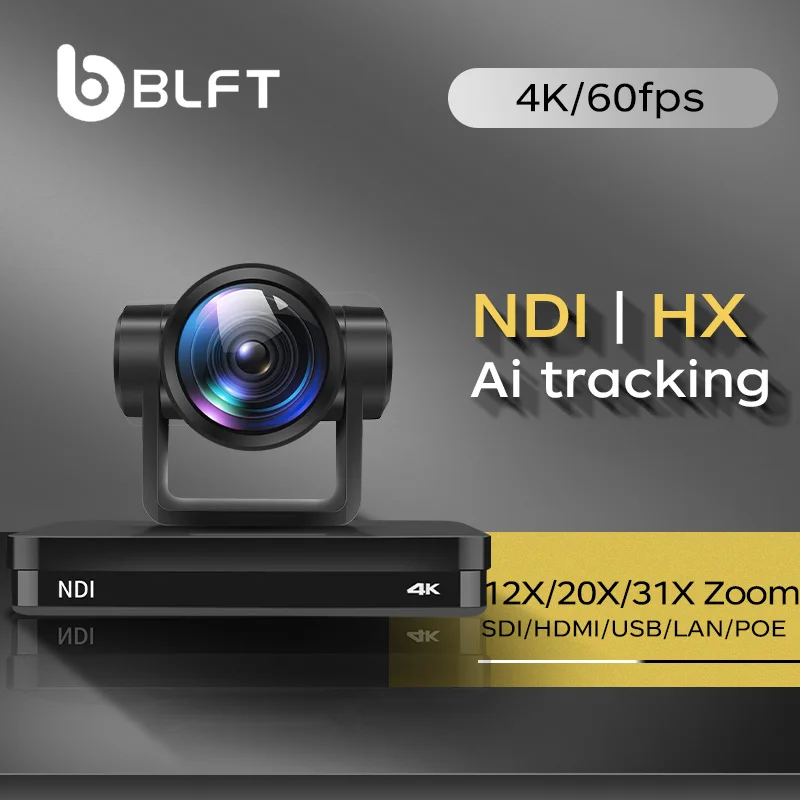 4K60 NDI HX3 PTZ Conference Room Camera USB/HDMI Live Streaming Camera 12 25 31X Zoom Wide Angle for Video Conferencing Church