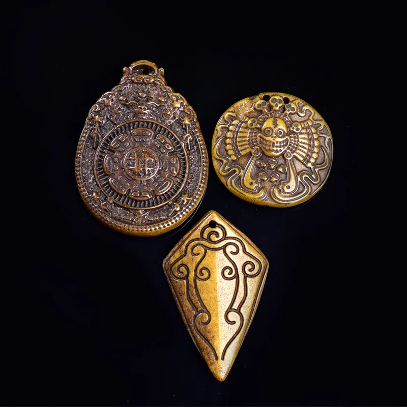 Backflow Bone Nine Palaces Eight Trigrams Buddhist Bead Sweater Chain Pendant Semi-Finished Accessory