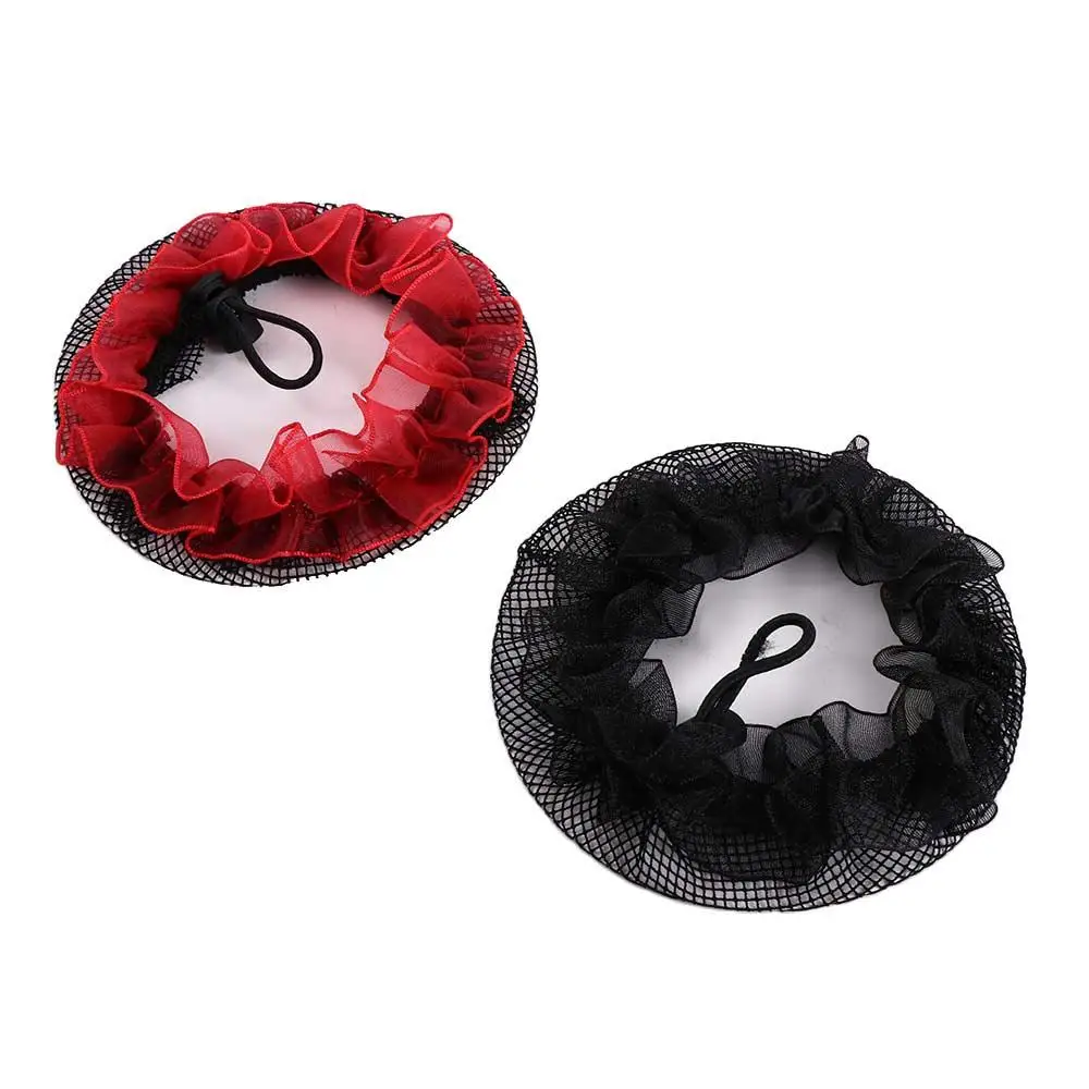 Elegant Hair Rope Rings Elastic Hollow Lace Adjustable Ballet Bun Hair Nets Girls Drawstring Snoods Ponytail Holder Hair Holder