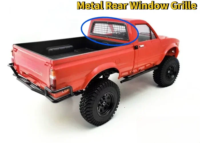 1/10 Scale Simulation Metal Rear Window Grille RC Part For Tamiya RC4WD TF2 RC Crawler Custom Refit Upgrade Decor Accessories
