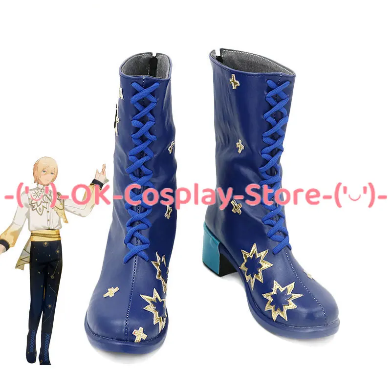 

Tenshouin Eichi Cosplay Shoes Game Ensemble Stars Cosplay Props PU Leather Shoes Halloween Carnival BootsCustom Made