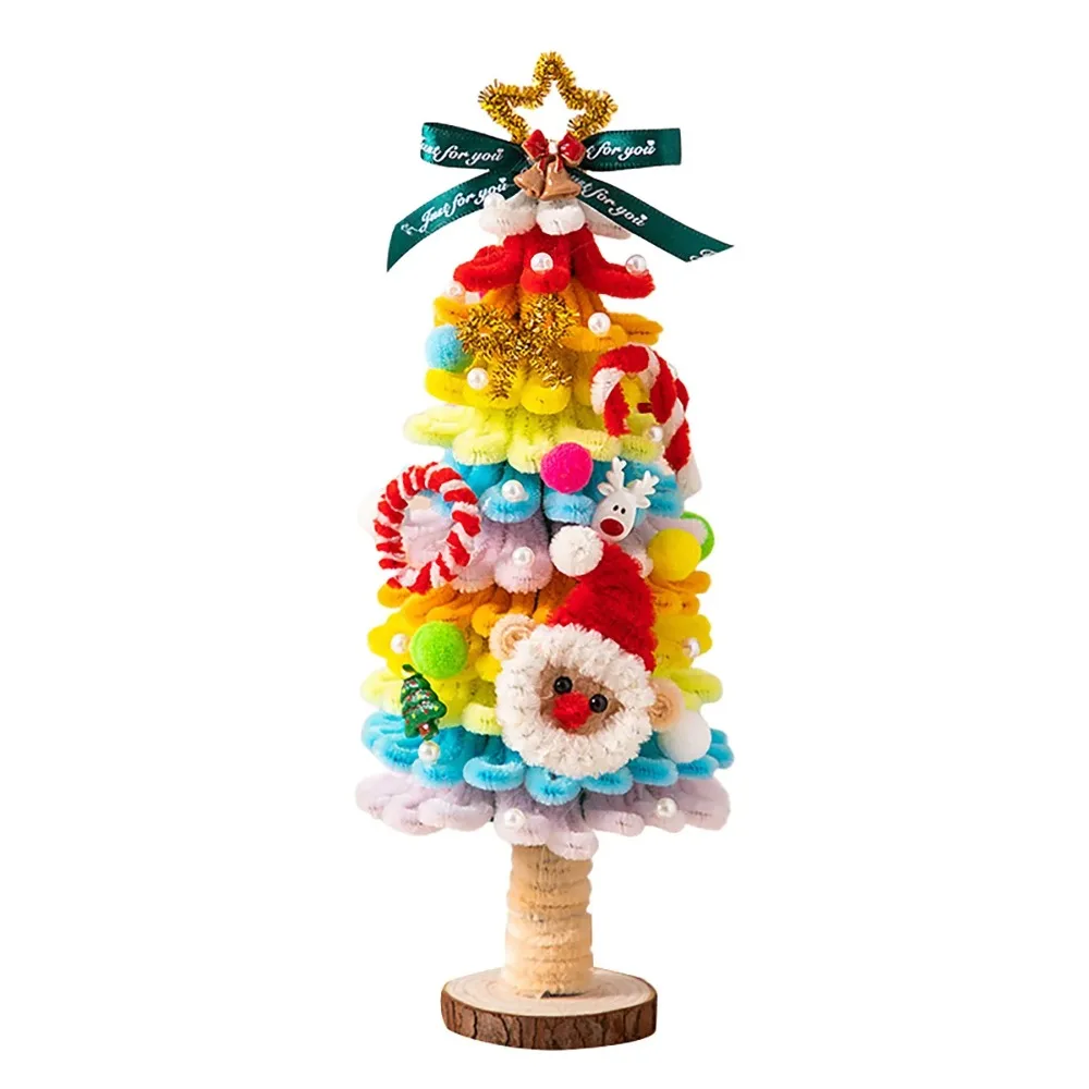 New 3D Xmas Tree DIY Set DIY Handmade 3d Xmas Tree Toy Parents-child Campaign Christmas Party Decor Xmas Tree Ornament Set Kids