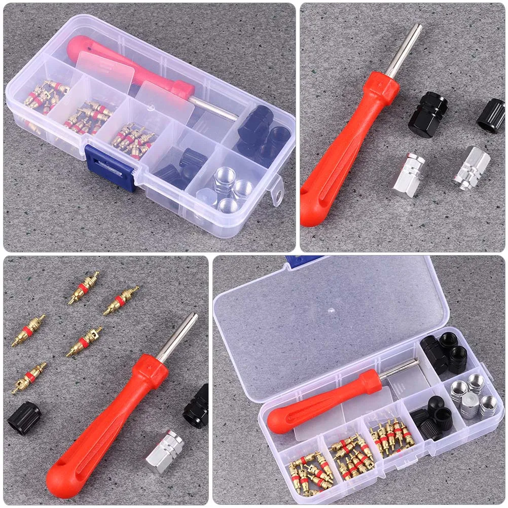 

2 Sets Valve Core Remover Tool Ergonomic H Portable Tire Rubber Supplies Car Accessories Efficient Install Remove Cores
