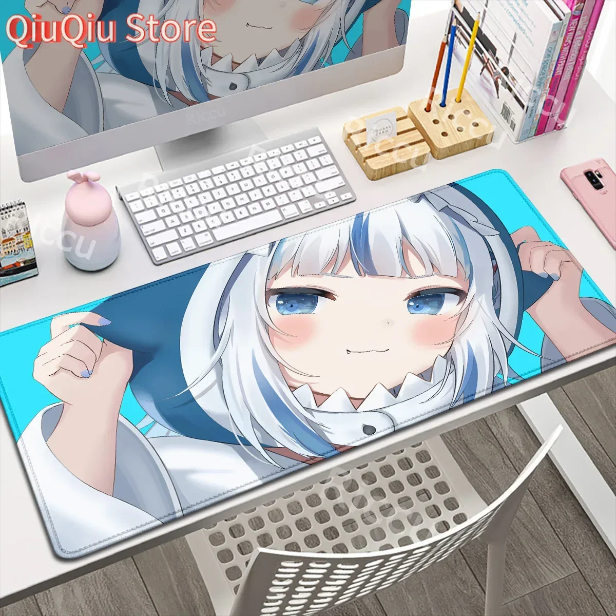 

Горячий Vtuber Gawr Gura Аниме Девушка Коврик для мыши Игровой коврик для мыши Скоростной стол Ноутбук Игровой офисный ковер Стол HD Печать Нескользящие аксессуары