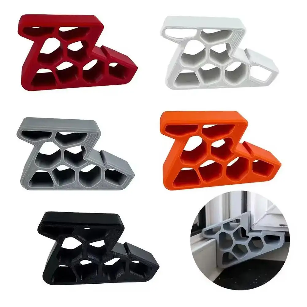 Heavy Duty Honeycomb Sliding Window Door Stop, Non-Slip Anti-Wind Balcony Door Track Lock Limiter, Easy Install Remove