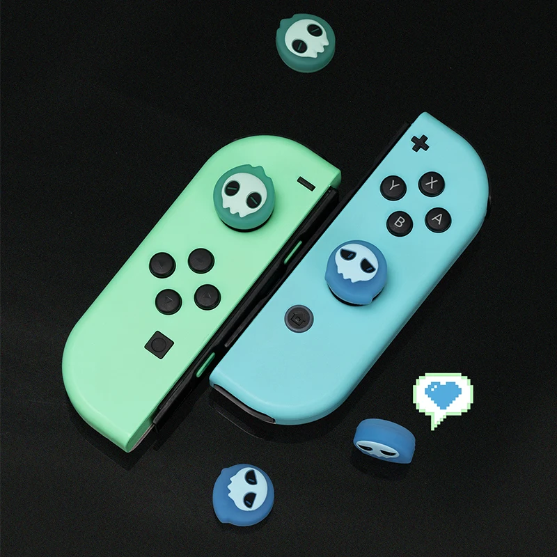 4個親指グリップキャップ任天堂スイッチoledかわいいゴーストひよこ動物ジョイスサムスティックニンテンドースイッチns lite