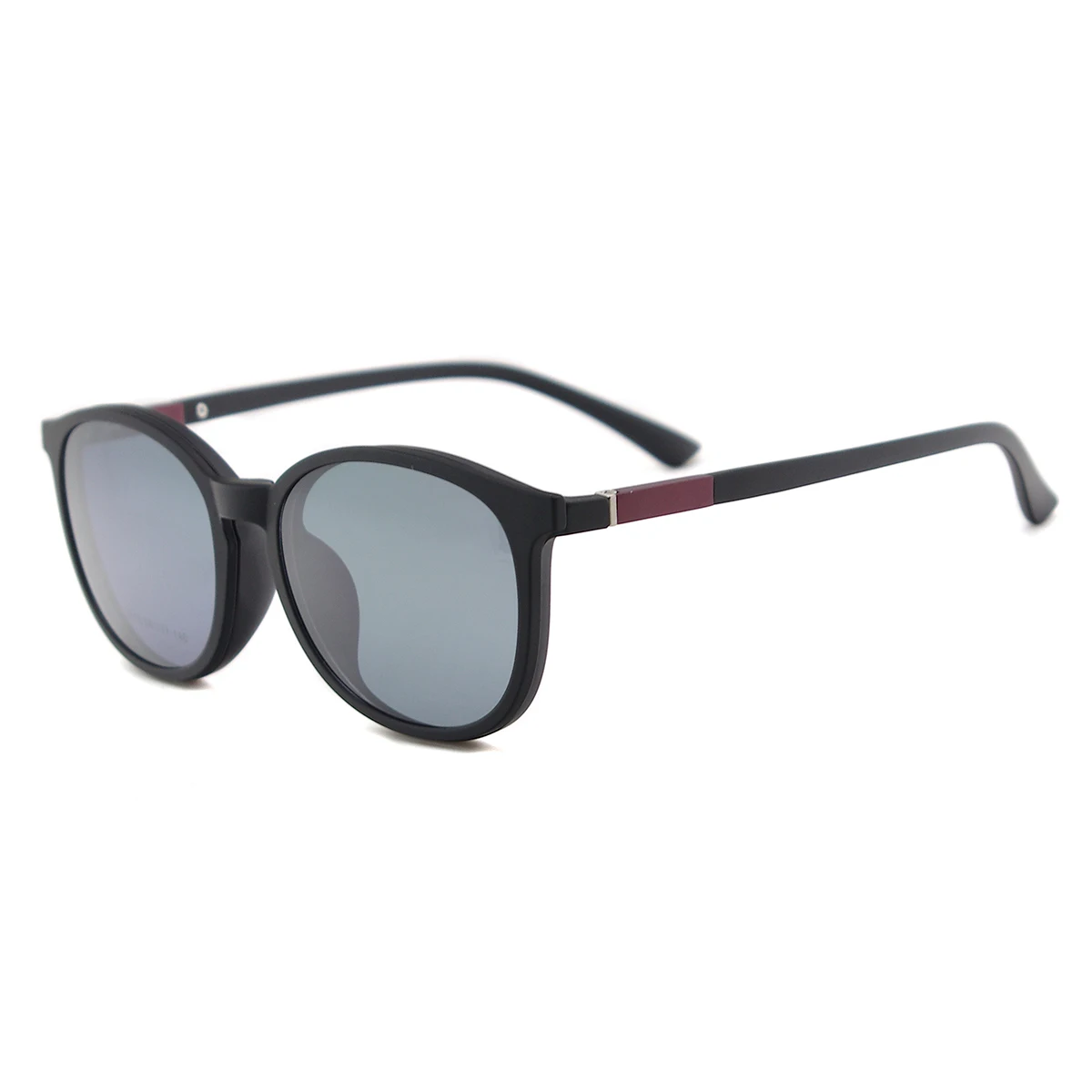 TR90 Flexible Plastic Vintage Round Sunglasses Frame Women Magnetic Polarized Prescription Lenses With Clip On