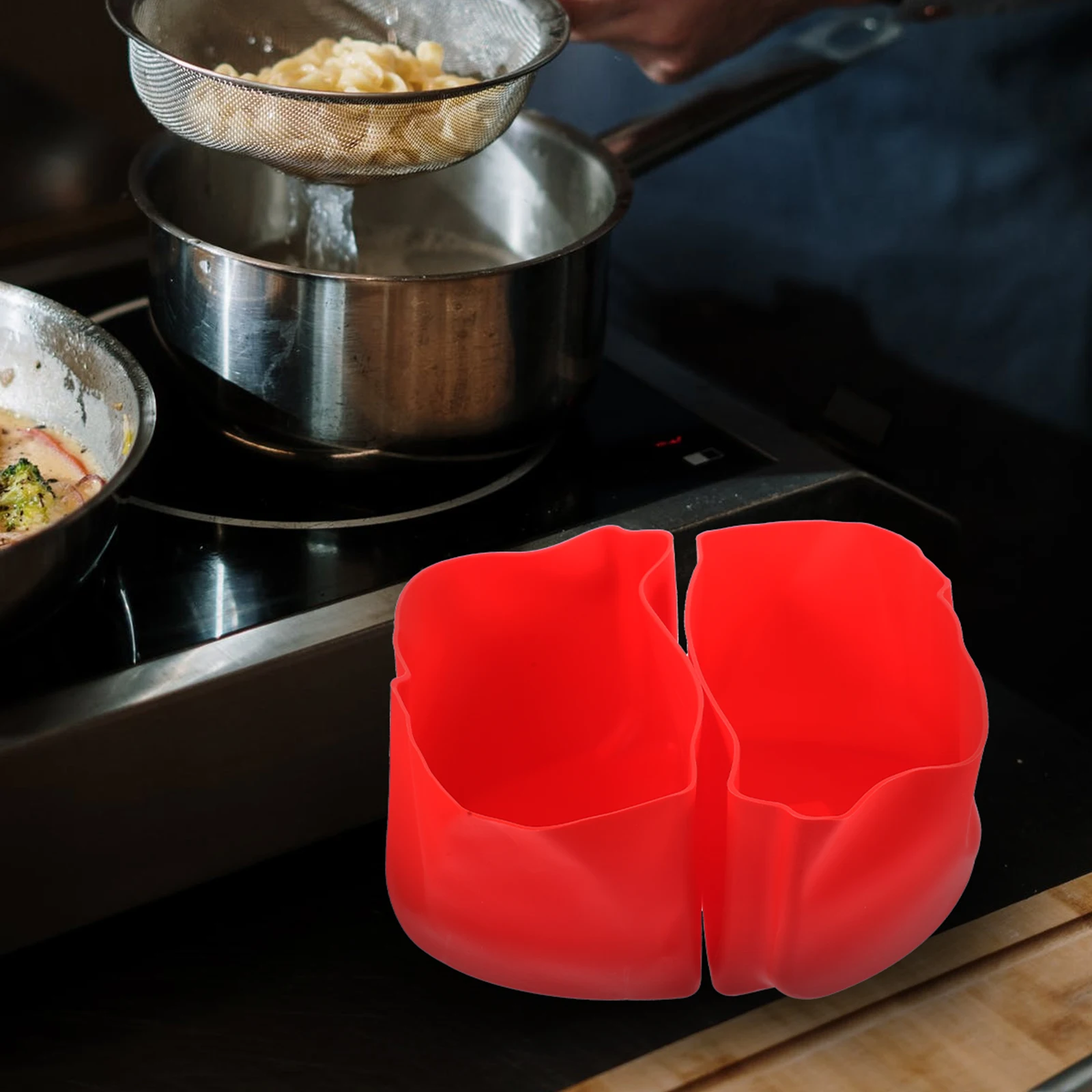 

1 set Silicone Slow Cooker Liners Reusable Heat Resistant Flexible Insert Leak Proof Divider Kitchen Cooker for Daily
