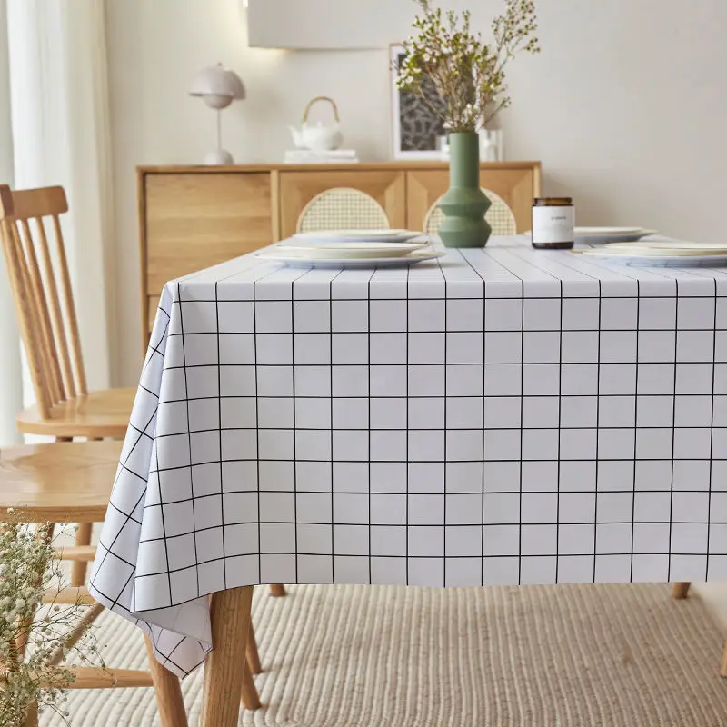 Tapis de pique-nique imprimé à carreaux, tissu de Table de campagne frais en PVC, tapis de bureau à 