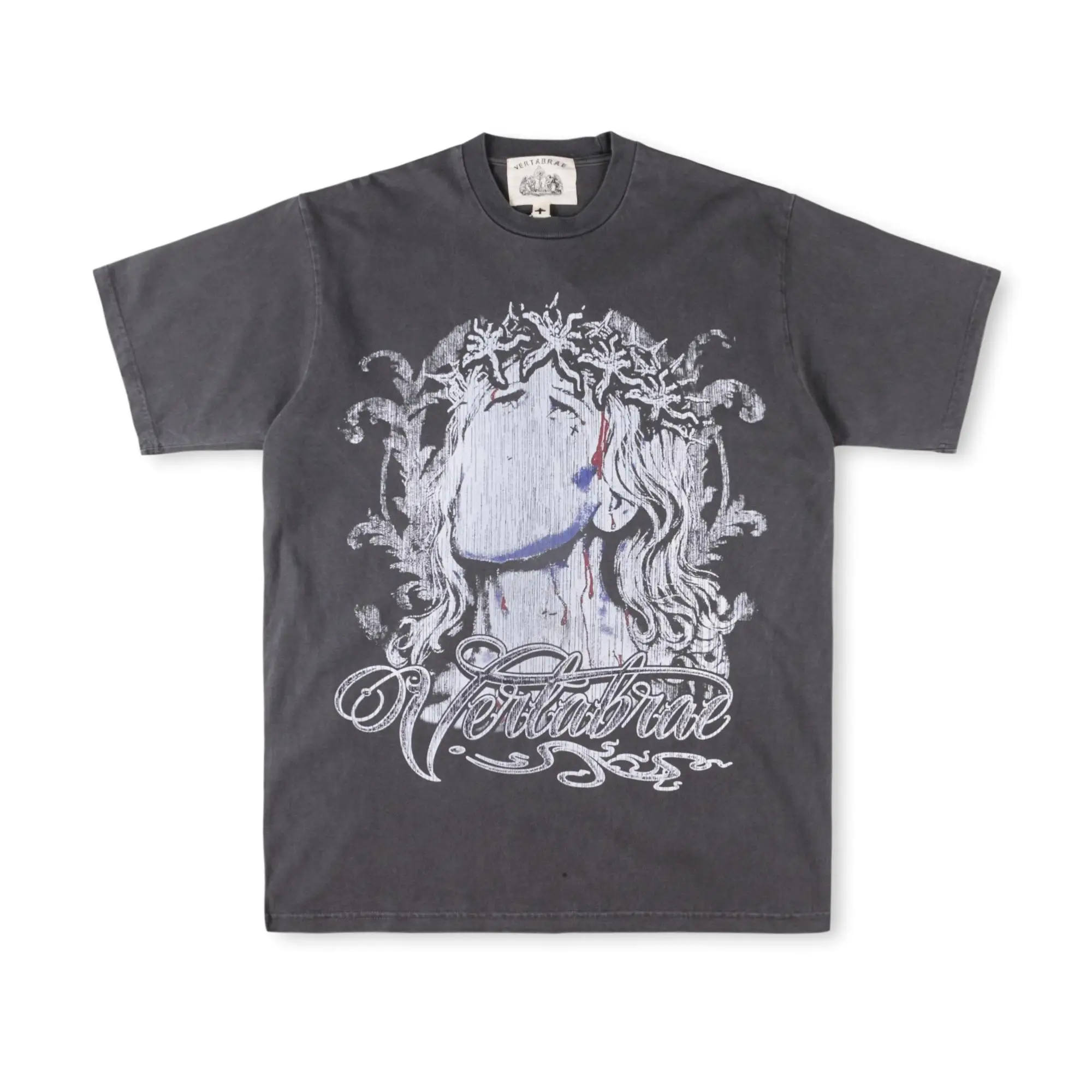 Vertabrae New American fashion creative print  pure cotton short T-shirt for both men and women