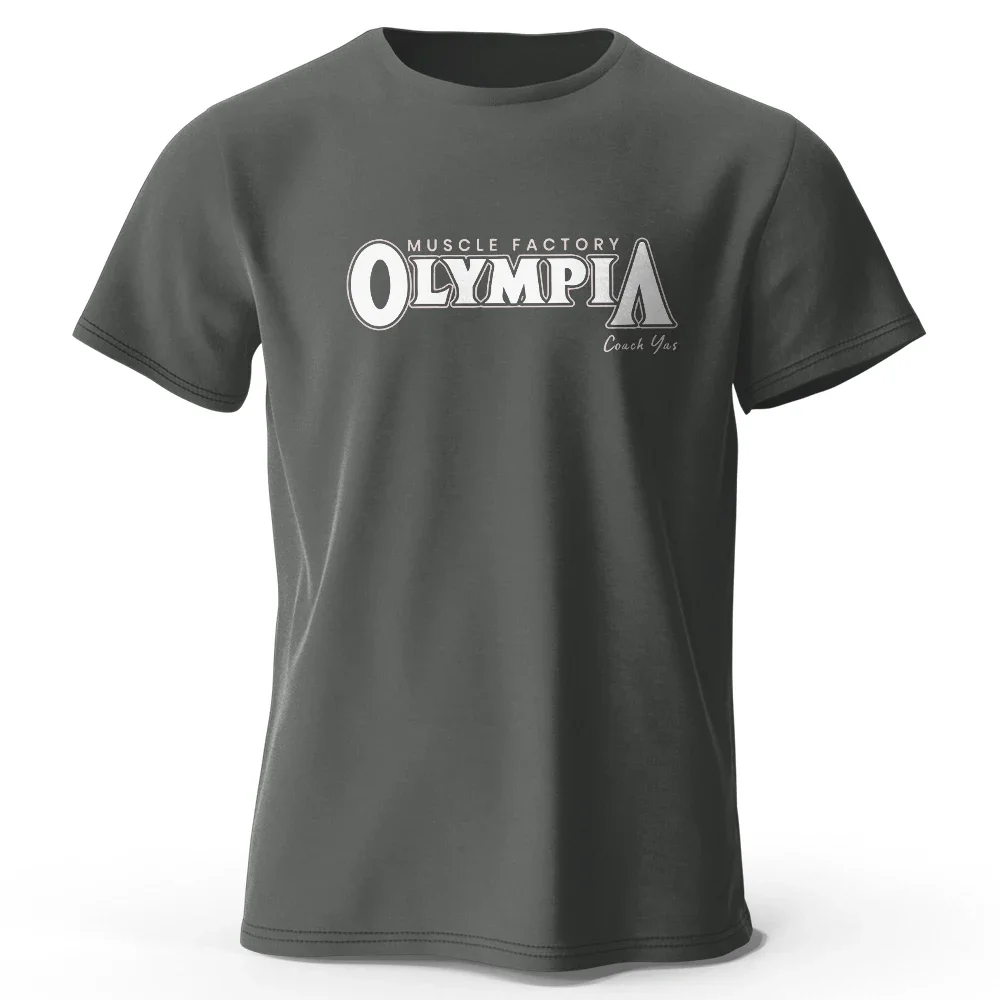 Muscle Factory Printed Men's T-Shirt 100% Cotton Oversized Classic Graphic Tees for Men Summer Tops