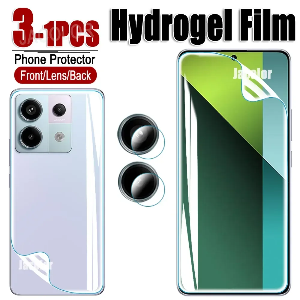 1-3PCS Hydrogel Film For Xiaomi Redmi Note 13 12S 12 Pro Plus 5G 4G Turbo Speed Xiomi 13Pro 12Pro 4/5G Camera Lens Back Protetor