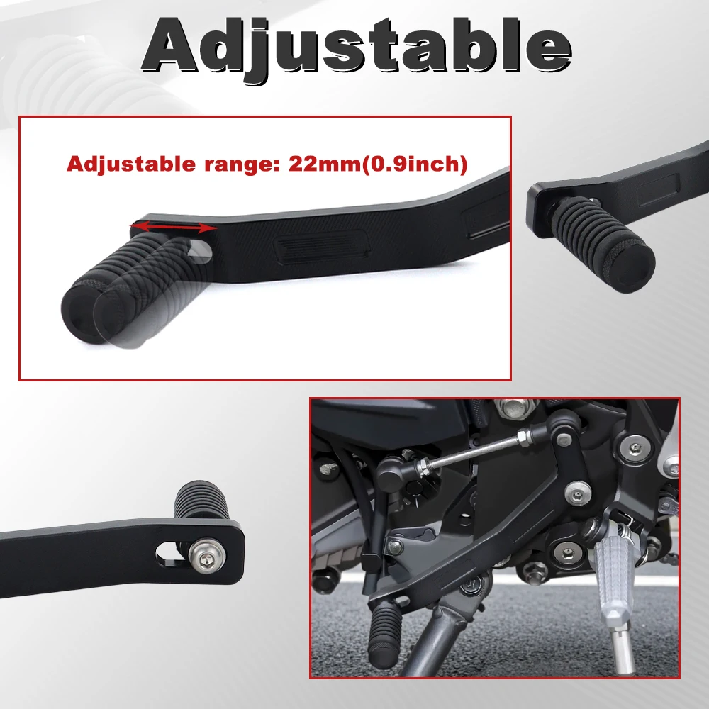 Motorcycle Gear Lever Adjustable Brake Pedal Shift Lever Ninja 400 / ABS Z400 Ninja 500 Z500 / SE 2024-2025 Fit For Kawasaki view 4