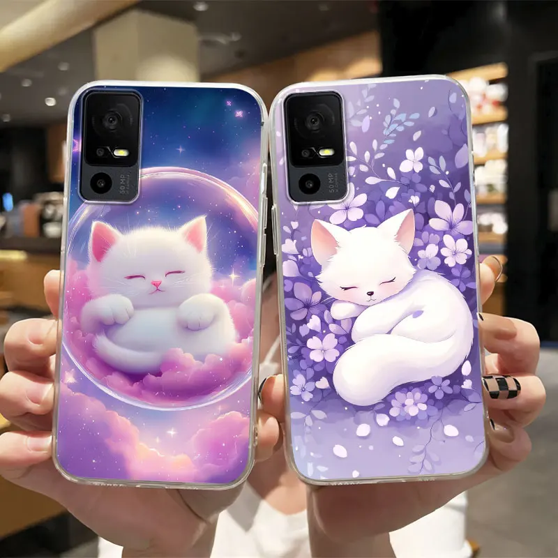 For TCL 40 SE /40 XL /40 T 405 406 408 403 Case Silicone Soft Luxury Transparent Shockproof Phone Case for TCL 40 NxtPaper Funda