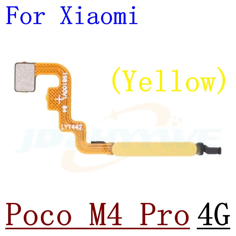 For Xiaomi Poco M5 M5s M4 Pro M4Pro 4G 5G Home Button Back Touch ID Scanner Fingerprint Sensor Flex Cable Phone Parts