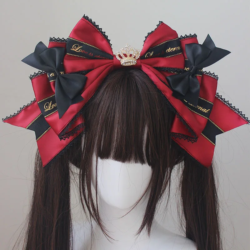 

Gorgeous Flower Wedding Big Bow Headdress Korean Hair Accessories Handmade Headband Lolita Small Accessories KC