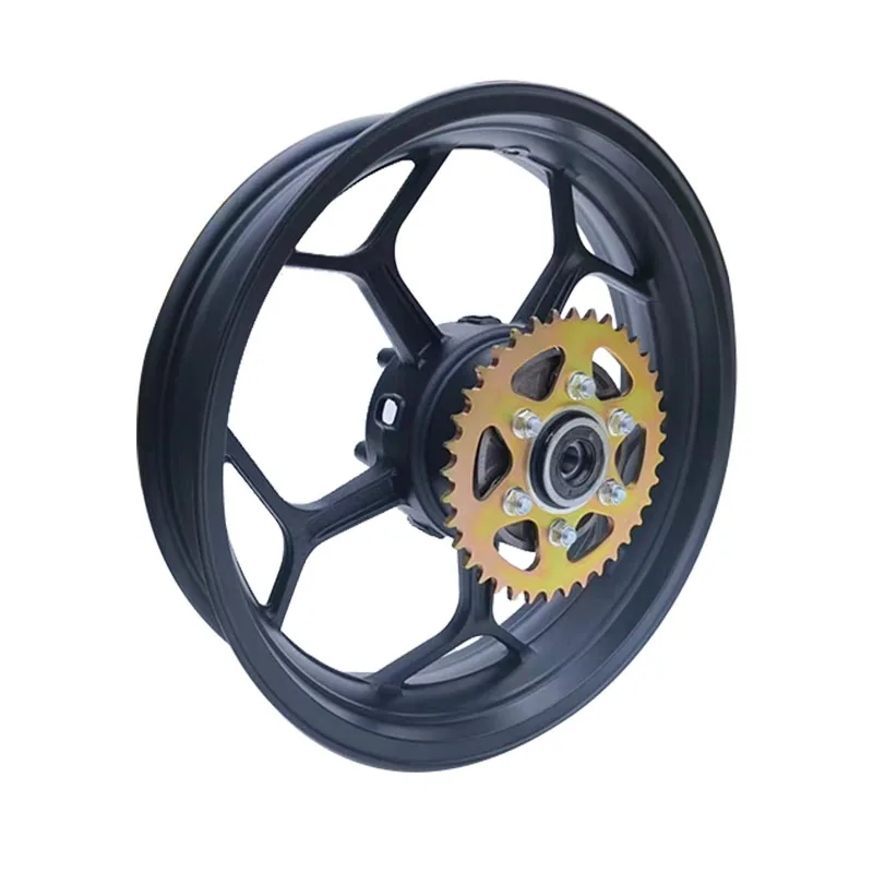 

For Yuehao 4.0-17 Inch Cast Heat-Treated A356 Aluminum Disc Brakes Motorcycle Wheel Kits 6202 Bearings Black One Year Warranty