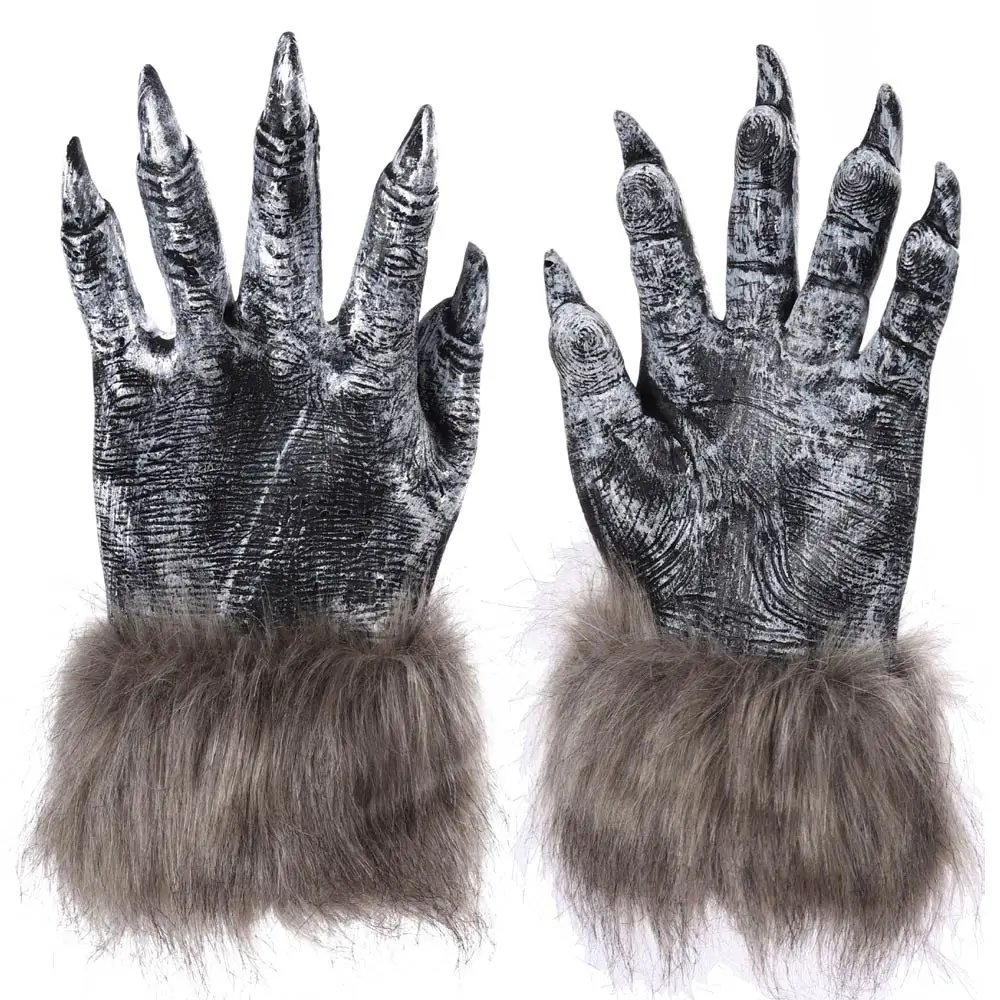 Disguise Horror Werewolf Gloves Claws Animal Wolf Cosplay Costume Accessories Men Roleplay Props Role Play Fancy Dress Up Party