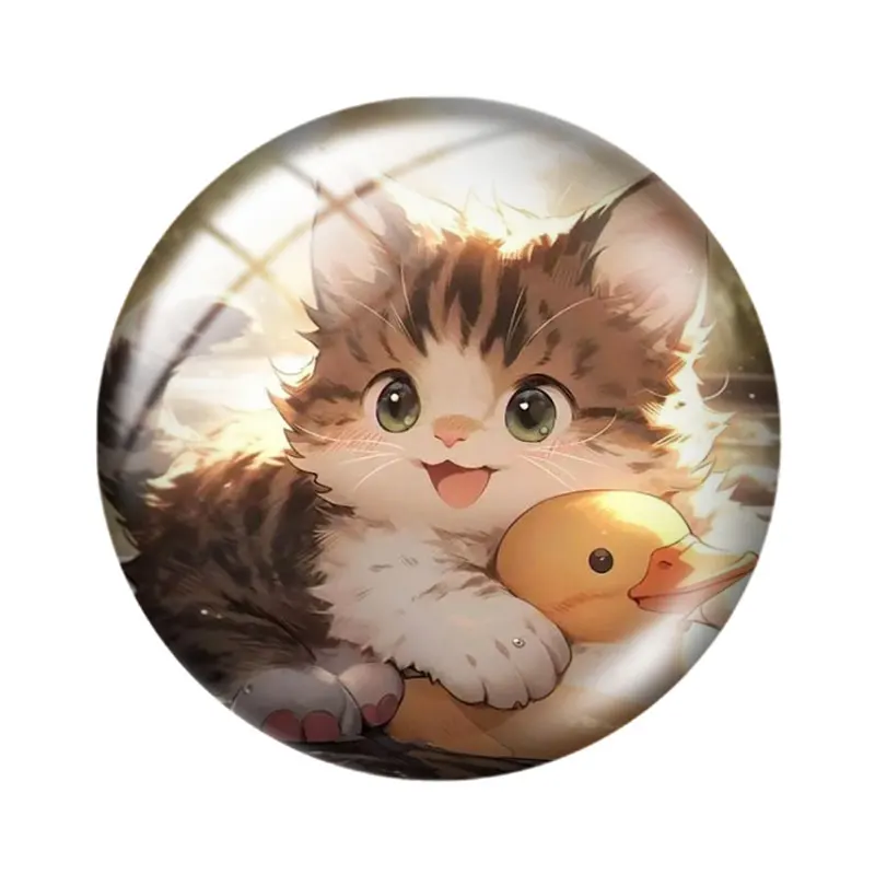 Fantasy Animals cat 12/18/20/25mm glass cabochon  bracelet pendant rings for jewelry demo earrings back Making findings