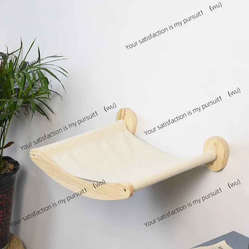 Wooden cat wall hammock balcony cat wall mounted pet ladder  nest pet