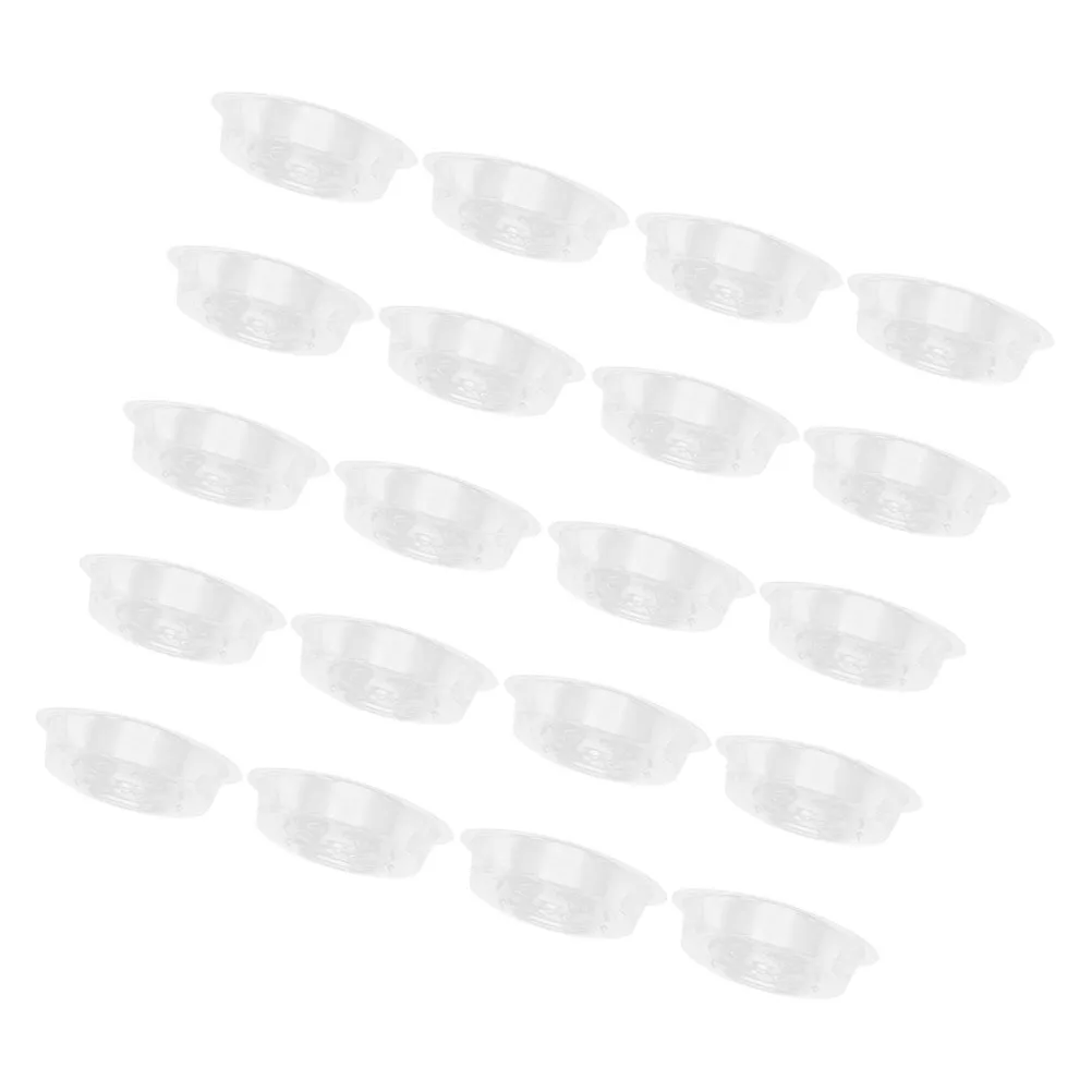 

20pcs Plastic Flower Pot Trays Clear PET Plant Saucers Water Catcher Drip Mats for Indoor Pots Round Garden Accessories