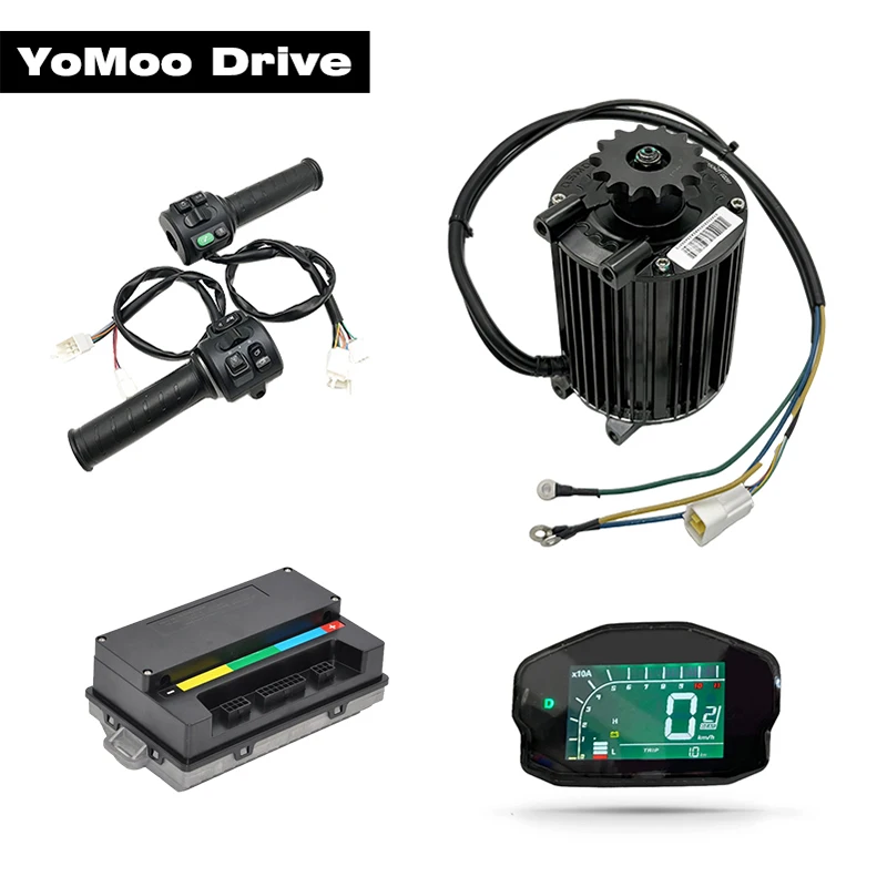 

QS90 1000W 72V 55KPH 3500RPM PMSM Mid Drive Motor Kits with VOTOL EM50S Controller,DKD Display,T08 Throttle for Electric Scooter