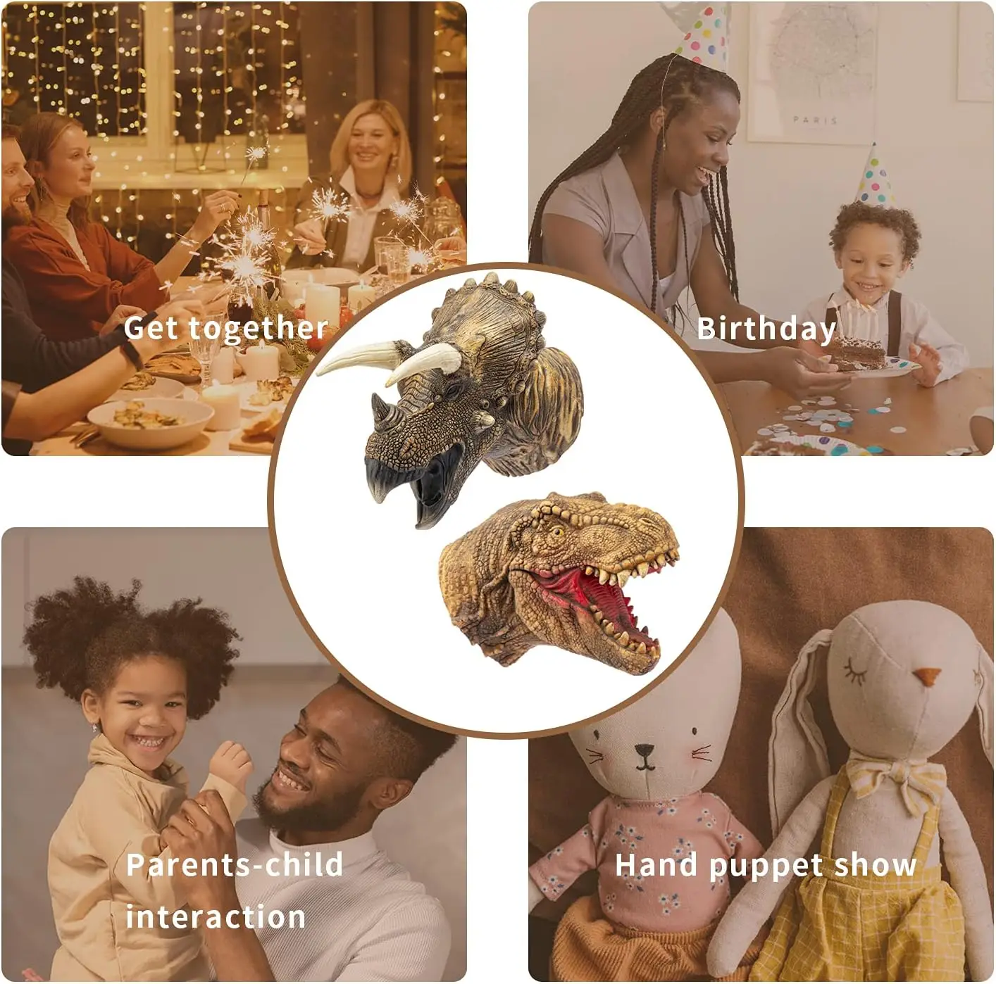 Fantoche de dinossauro realista cabeça de dinossauro fantoches de mão brinquedo fantoche de mão de borracha flexível brinquedos de dinossauro macio para crianças