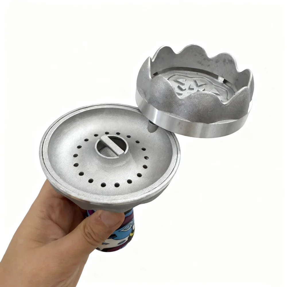 2In1 الشيشة الشيشة وعاء التبغ حامل الفحم تشيتشا الحرارة حارس Magement نظام الفحم الملحقات ، لون عشوائي