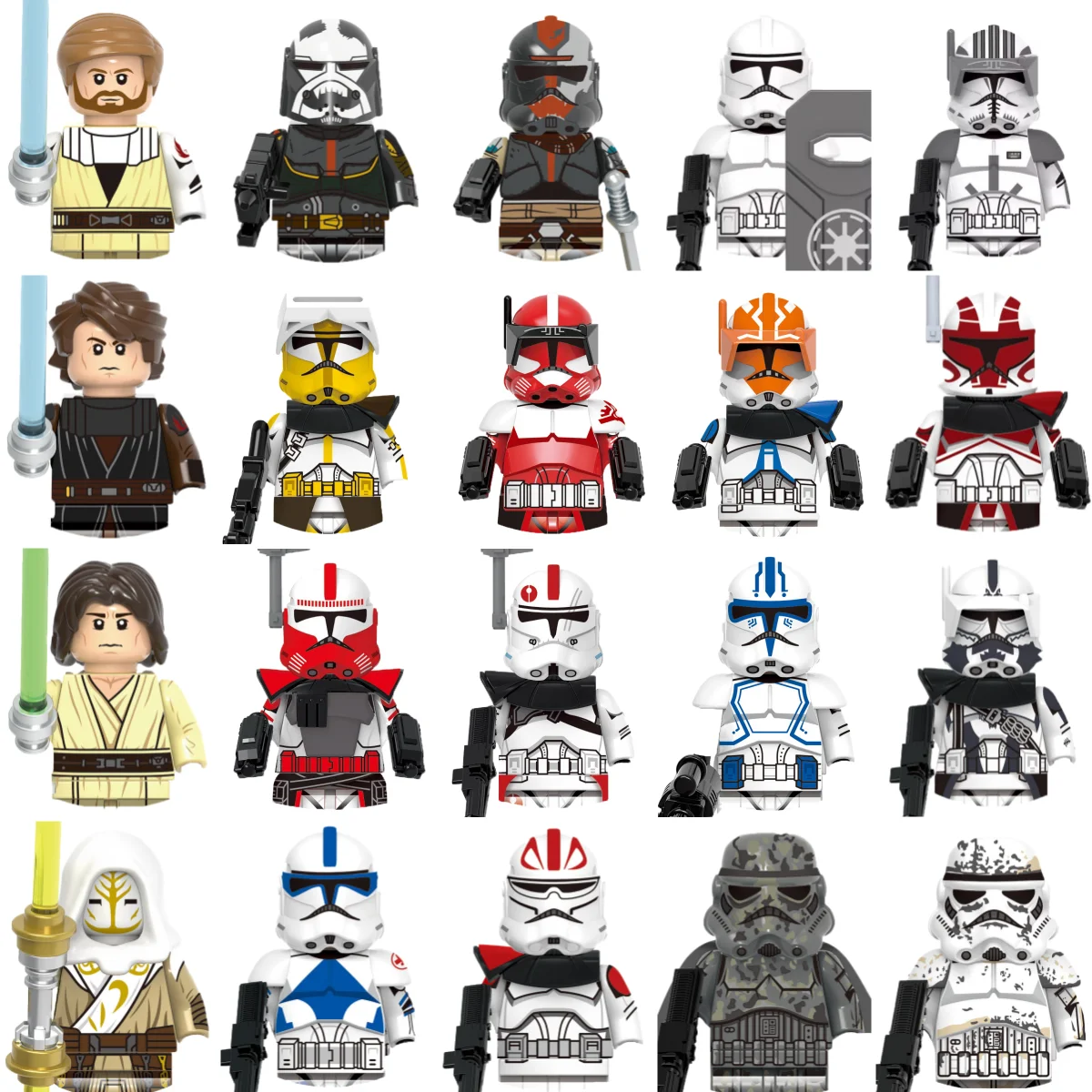 

Star Wars figurines brick toys Wrecker Airborne 501st Trooper Baylan Skoll Mini Figure building blocks children's holiday gifts
