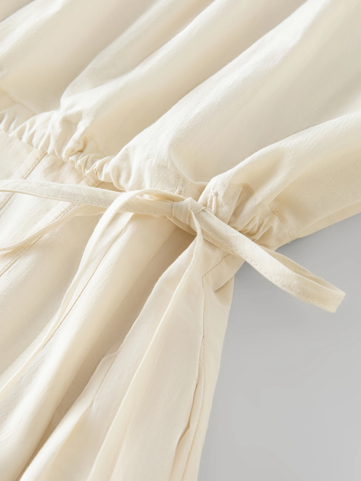 FSLE Summer 2025 Women's Vintage Midi Dress - Round Neck Tie-Waist Flowy Boho Drop Shoulder Maxi Beach to Office